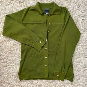 Vintage Y2K Versace Jeans Knit Button Down, S